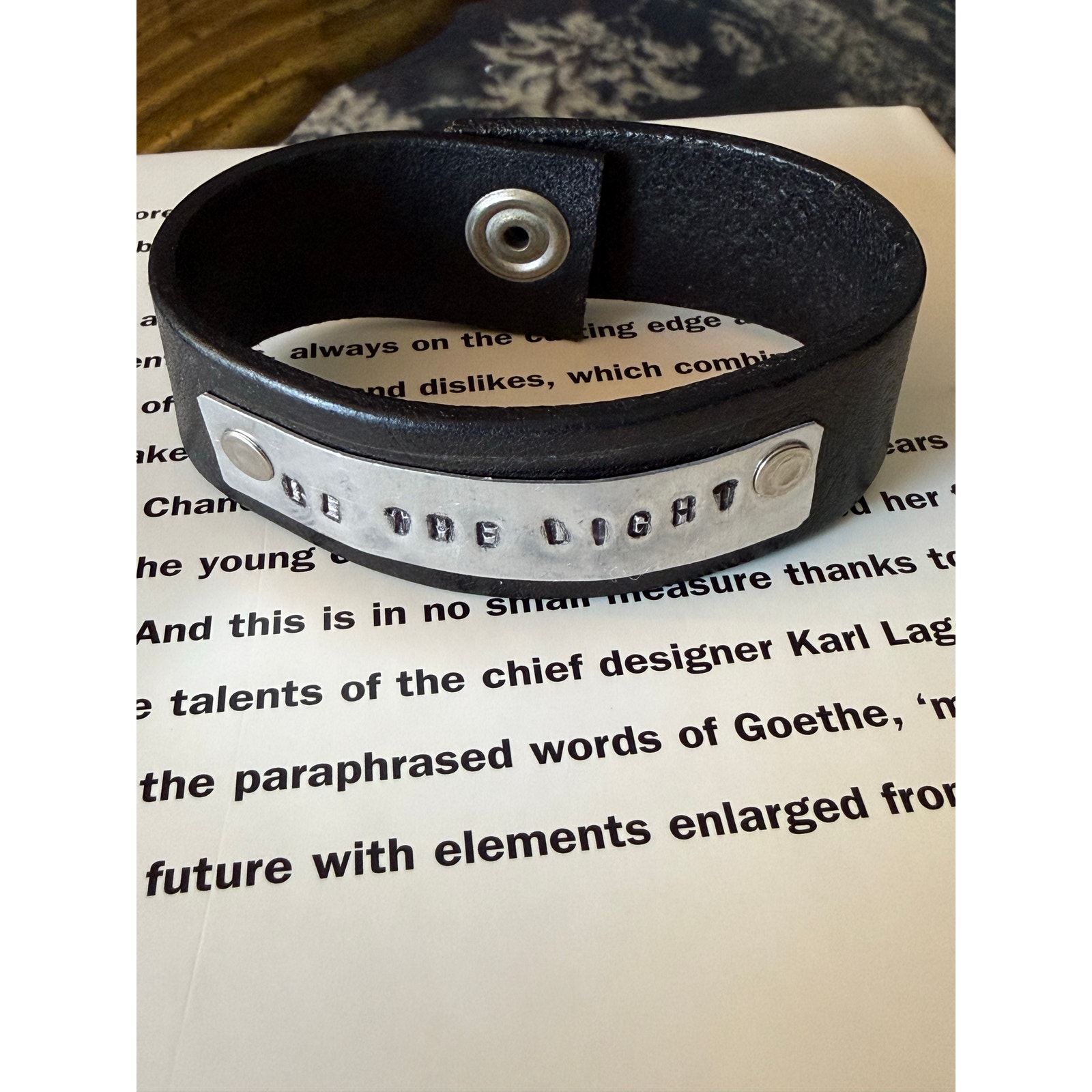 Be The Light Leather Cuff Bracelet Be The Light Leather Cuff Bracelet
